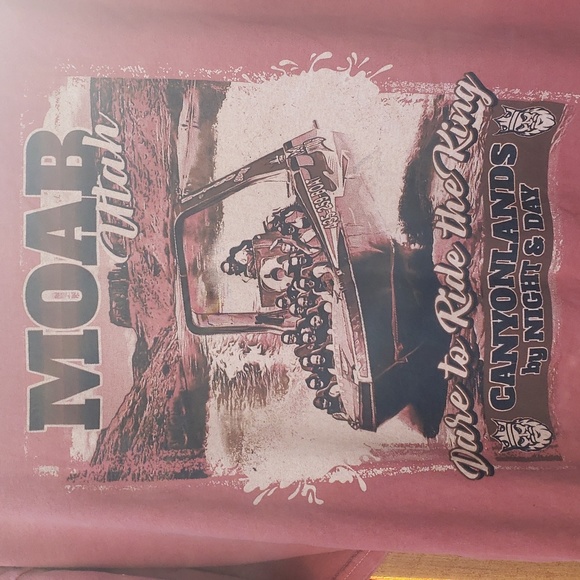 Moab Utah Dare to Ride the King Red Dirt Short Sleeve T Shirt Large - Picture 2 of 6